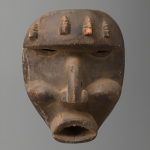 Masque "Cubiste" Grebo – Liberia – Abstraction Géométrique et Bouche Tubulaire