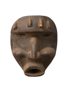 Masque "Cubiste" Grebo – Liberia – Abstraction Géométrique et Bouche Tubulaire